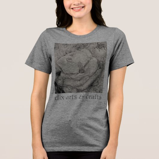 T-shirt En Tri-matière magnolia namesake, fleurs, tissu, coton & main (Recto)