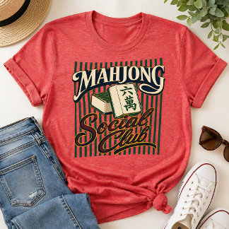 T-shirt En Tri-matière Mahjong Social Club Retro Gras
