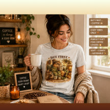 Mais d'abord Capybara Café lisant un livre Mignon 