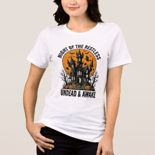 T-shirt En Tri-matière Maison Hantée Vintage Morts Inquiets Art Halloween