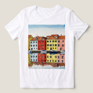 T-shirt En Tri-matière Maisons colorées