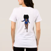 T-shirt En Tri-matière Majorette / Danseuse Tee Bleu Tigre D'Argent A (Verso)
