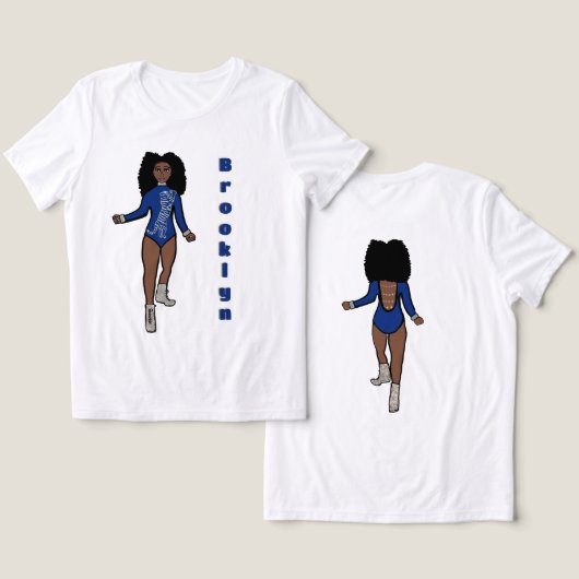 T-shirt En Tri-matière Majorette / Danseuse Tee Bleu Tigre D'Argent A (Design Recto & Verso)