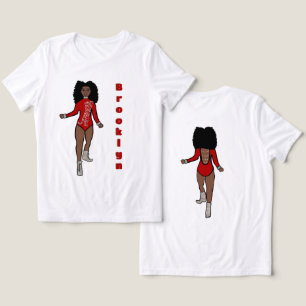 T-shirt En Tri-matière Majorette / Danseuse Tee rouge Tigre d'argent A