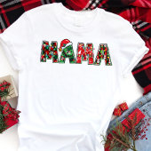 T-shirt En Tri-matière Mama Christmas Lights Typographie Festif Festive H