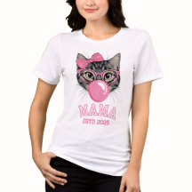 Mama Estd 2025 Cute Cat