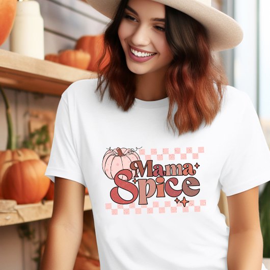 T-shirt En Tri-matière Mama Spice Fall Retro Citrouille rose