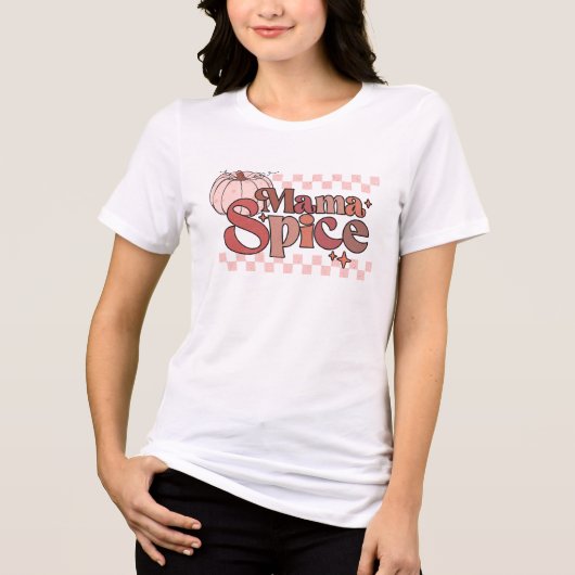 T-shirt En Tri-matière Mama Spice Fall Retro Citrouille rose (Recto)