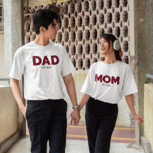 T-shirt En Tri-matière Maman Carreaux de Buffalo Moderne Date de Création
