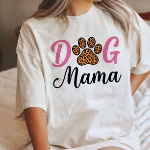 T-shirt En Tri-matière Maman Chien Empreinte de Patte de Léopard Mignon A