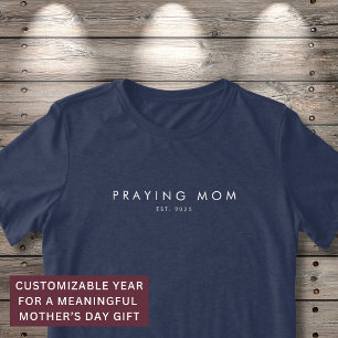 T-shirt En Tri-matière Maman chrétienne minimaliste priant Année d'établi