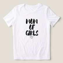 Maman de Filles avec Coeur Fête des Mères T-shirt