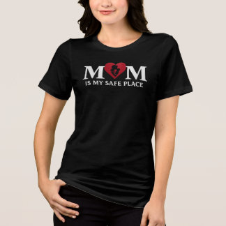 T-shirt En Tri-matière Maman est mon refuge Élégante typographie de la ma
