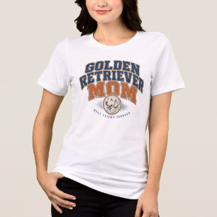 T-shirt En Tri-matière Maman Golden Retriever, Maman de Chien Rétro