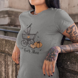 T-shirt En Tri-matière Maman goth Halloween automne Baby Shower Maman fut