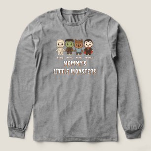 T-shirt En Tri-matière Maman mignonne, Frankenstein, Dracula, loup-garou