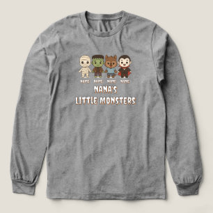 T-shirt En Tri-matière Maman mignonne, Frankenstein, Dracula, loup-garou