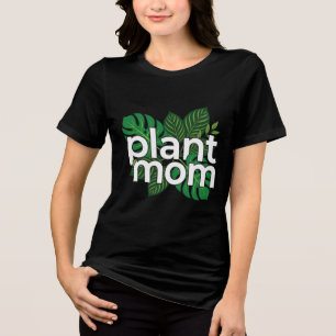 T-shirt En Tri-matière Maman plante lettrage moderne bloc tropical Monste