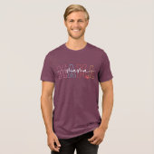 T-shirt En Tri-matière Maman | Script chic et coeur (Recto plein)