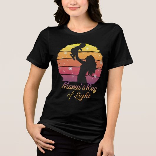 T-shirt En Tri-matière Mama's Ray of Light Sunset Silhouette (Recto)