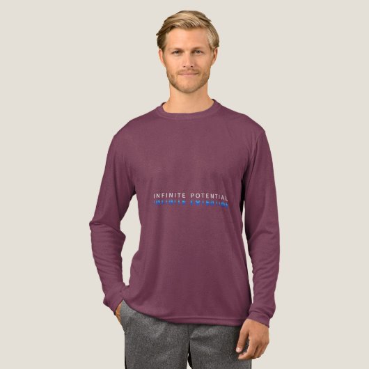 T-shirt En Tri-matière Manche Longue Glitch Potentiel Infini (Recto complet)