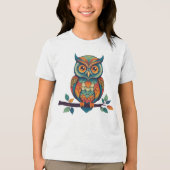 T-shirt En Tri-matière Mandala Owl (Recto)