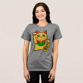 T-shirt En Tri-matière Maneki Neko : Chat Gold Lucky (Recto plein)