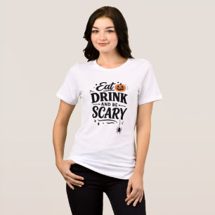 T-shirt En Tri-matière Manger Boire et être Effrayant Texte Gothique Drôl