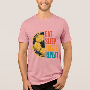 T-shirt En Tri-matière Manger Dormir Football Répéter Conception de Maill