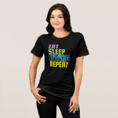 T-shirt En Tri-matière manger dormir plongée répéter (Recto plein)