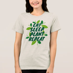 T-shirt En Tri-matière Mangez Plante de sommeil Répéter le jardinage T-sh