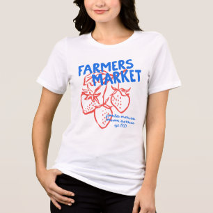 T-shirt En Tri-matière Marché de Producteurs Fraise
