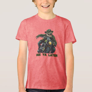 T-shirt En Tri-matière Marche ou Bite : Cool Gator Biker Wild at Heart