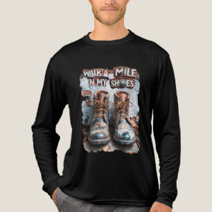 T-shirt En Tri-matière Marcher à un kilomètre dans mes chaussures - Inspi