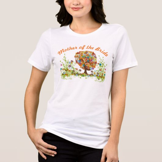T-shirt En Tri-matière Mariage d'arbre à fleurs lunaires (Recto)