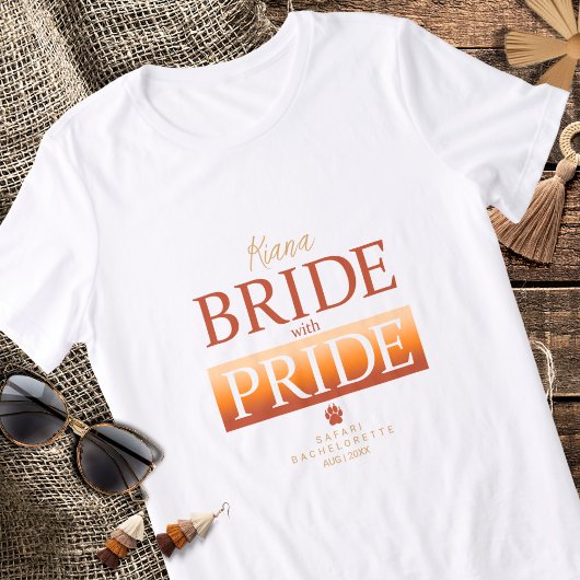 T-shirt En Tri-matière Mariée avec Pride Safari Bachelorette ID1158