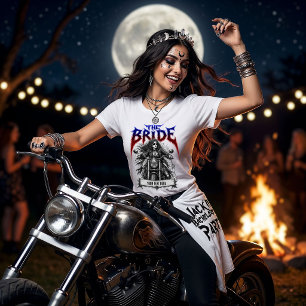 T-shirt En Tri-matière Mariée Heavy Metal Enterrement de Vie de Jeune Fil