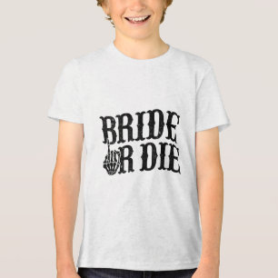 T-shirt En Tri-matière Mariée Ou Mort Bachelorette Fête Halloween Mariée