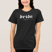 T-shirt En Tri-matière Mariée | Texte gothique cool (Recto)