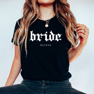 T-shirt En Tri-matière Mariée   Texte gothique cool