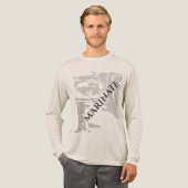 T-shirt En Tri-matière "Marinate" Charcoal Grey Island Imprimer Motif (Recto complet)