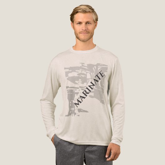 T-shirt En Tri-matière "Marinate" Charcoal Grey Island Imprimer Motif (Recto complet)