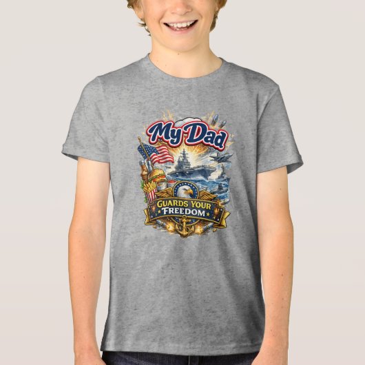 T-shirt En Tri-matière Marine (Recto)