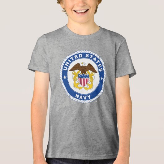 T-shirt En Tri-matière Marine américaine | Officier Crest (Recto)