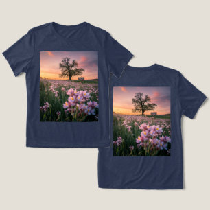 T-shirt En Tri-matière Marine du coucher de soleil du printemps en fleurs
