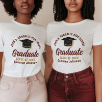 Maroon Gold Graduate 2025 Graduation femmes