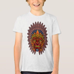 T-shirt En Tri-matière Masque rituel du roi guerrier tribal