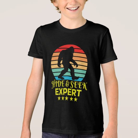 T-shirt En Tri-matière Masquer Et Chercher Expert Bigfoot Drôle (Recto)