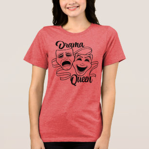 T-shirt En Tri-matière Masques de théâtre de comédie et de tragédie Reine