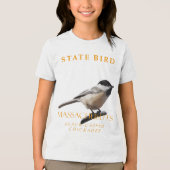 T-shirt En Tri-matière Massachusetts Territoire Oiseau Le Chickadee (Recto)
